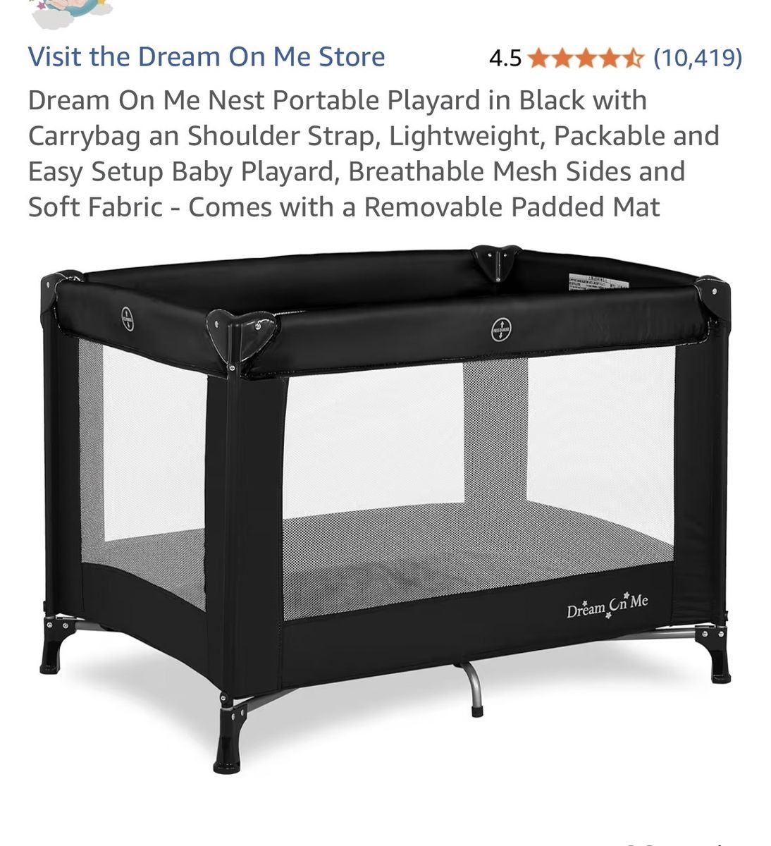Dream on me portable crib