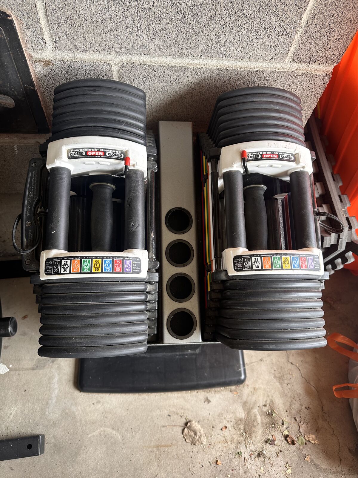 Powerblock Dumbbells and Stand