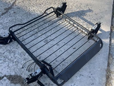 Roof Rack Cargo Basket with side snowboard rack