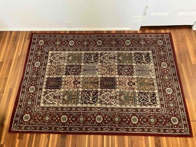 IKEA Area Rug - Valby Ruta, Maroon/Beige/Olive
