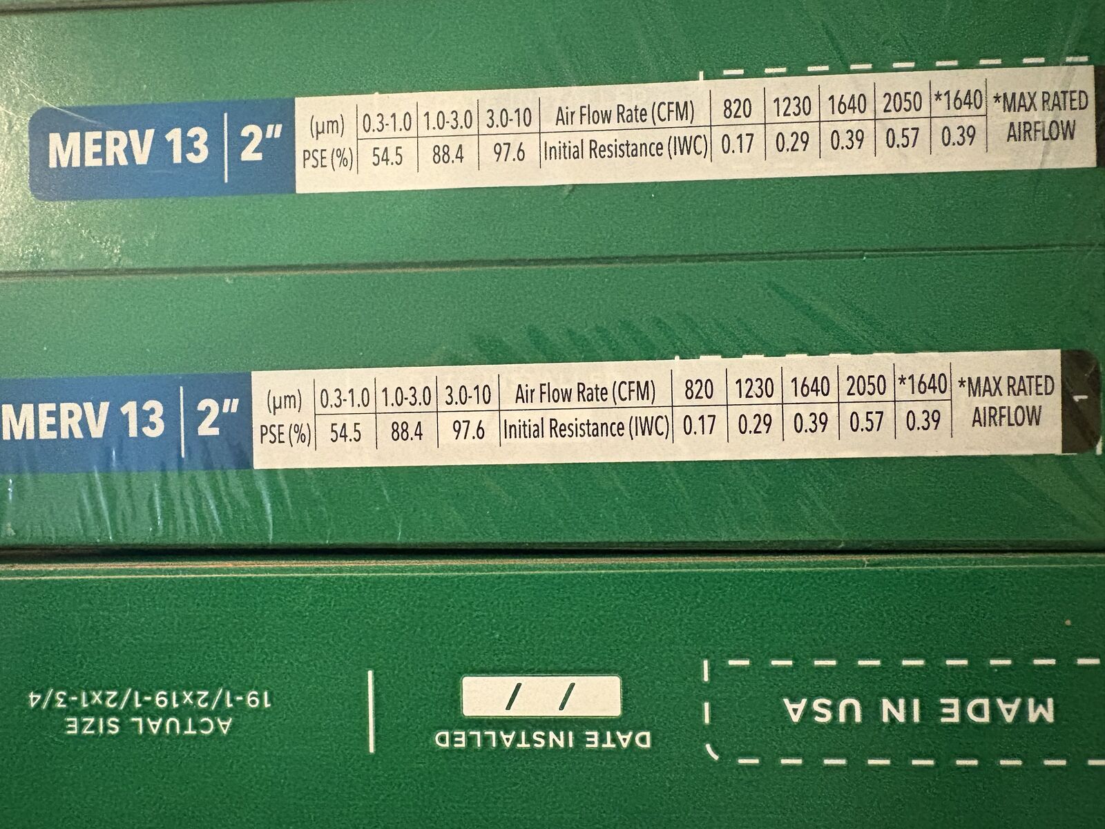 20x20x2 MERV 13 Pleated Air Filter
