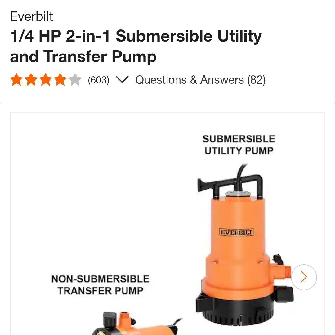 Everbilt Utility and Transfer Pump