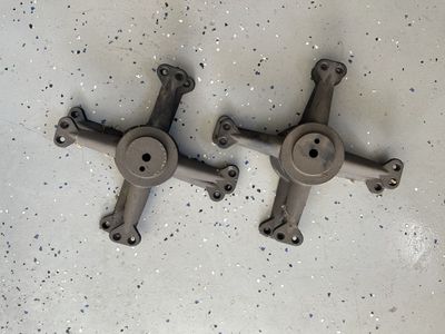 2-Pair of Heavy Duty Cast Iron 4-Arm Spiders Mechanical Industrial Parts