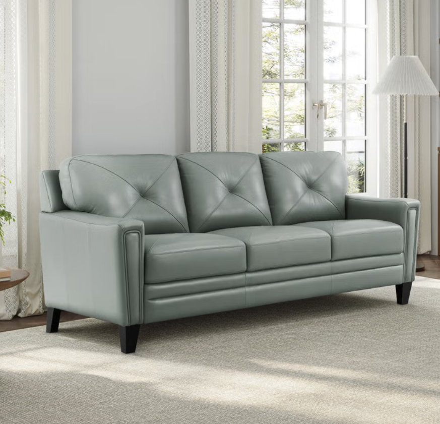 BACK TO SCHOOL LEATHER DEAL – ATMORE TOP GRAIN LEATHER SOFA + CHAIR SET