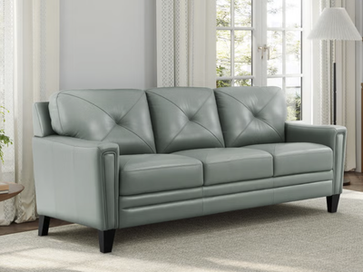 BACK TO SCHOOL LEATHER DEAL – ATMORE TOP GRAIN LEATHER SOFA + CHAIR SET