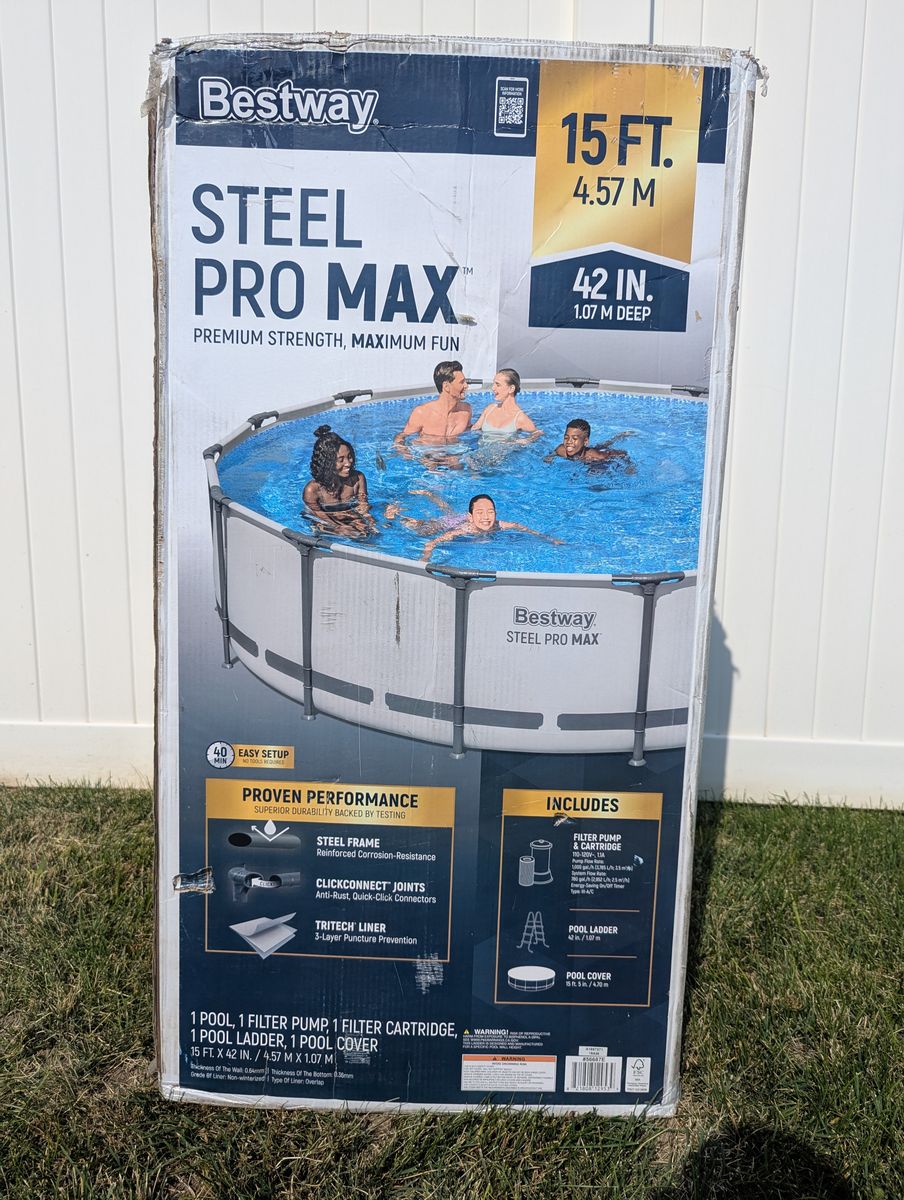 Bestway Steel Pro MAX 15' x 42" Above Ground Pool - New
