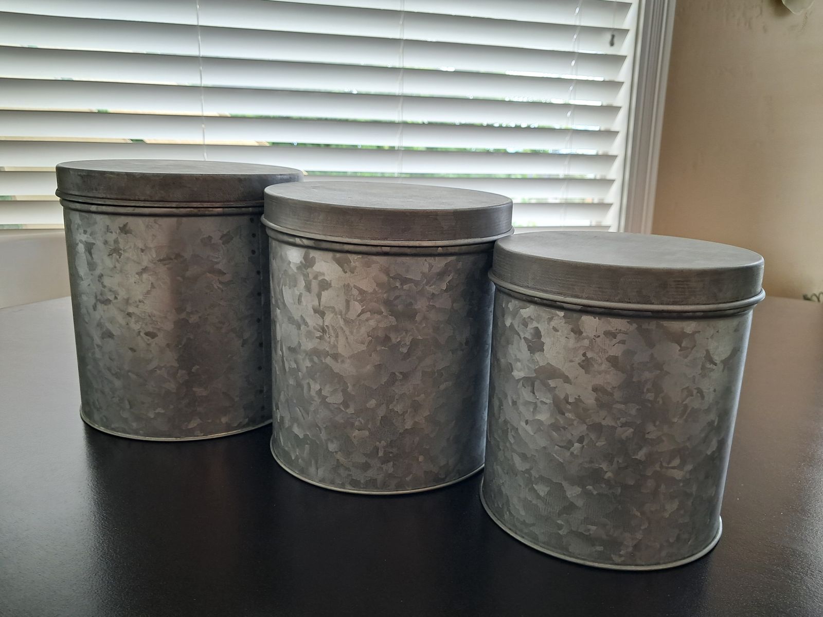 Farmhouse metal canister set