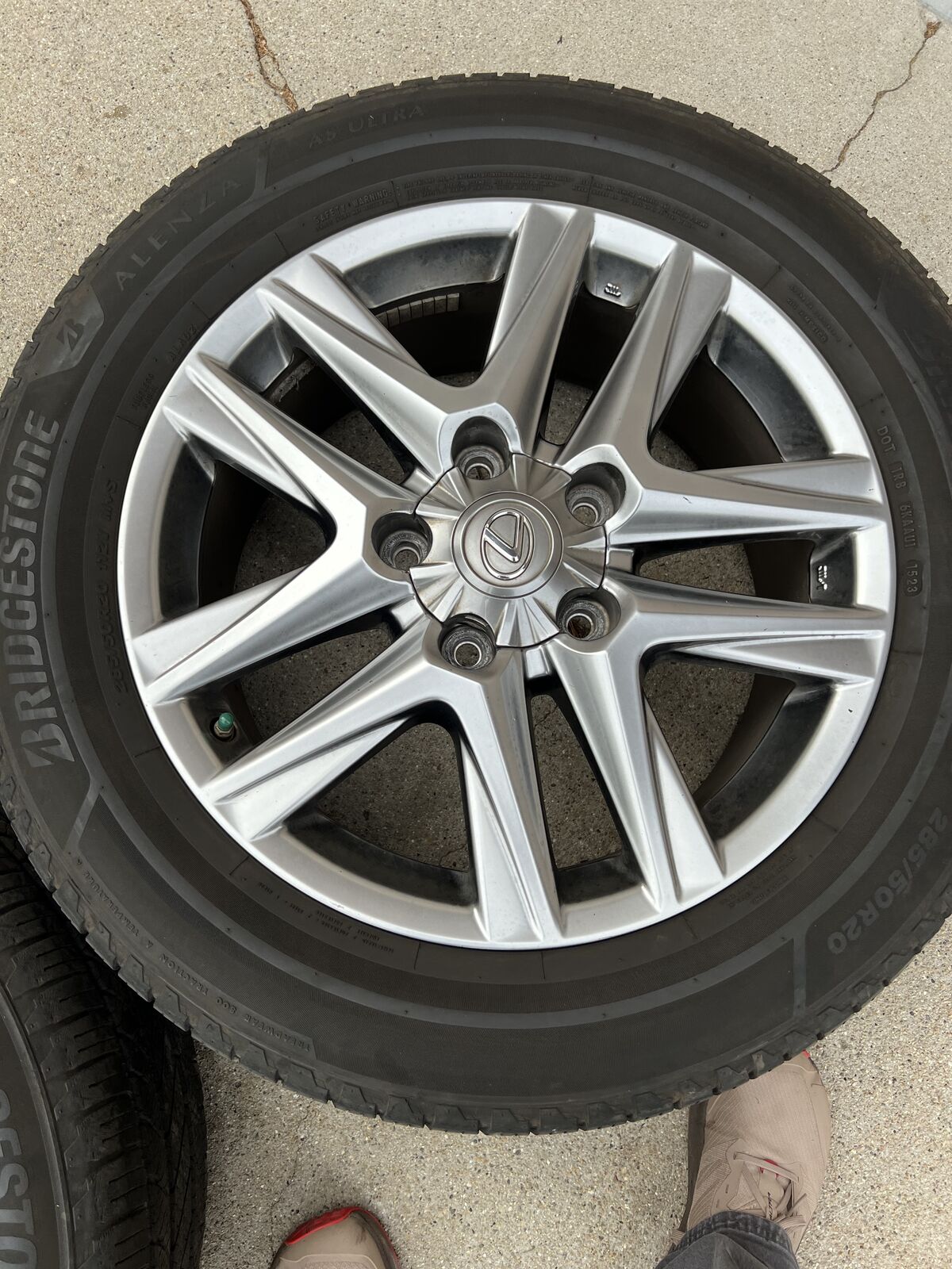 2015 Lexus LX570 OEM Wheels and Tires with TPMS Sensors