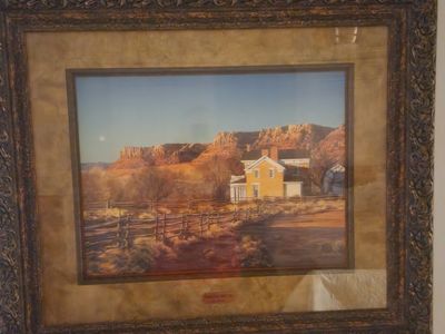 Al Rounds Limited Edition print, "Brigham Youngs Winter Home", Custom Framed