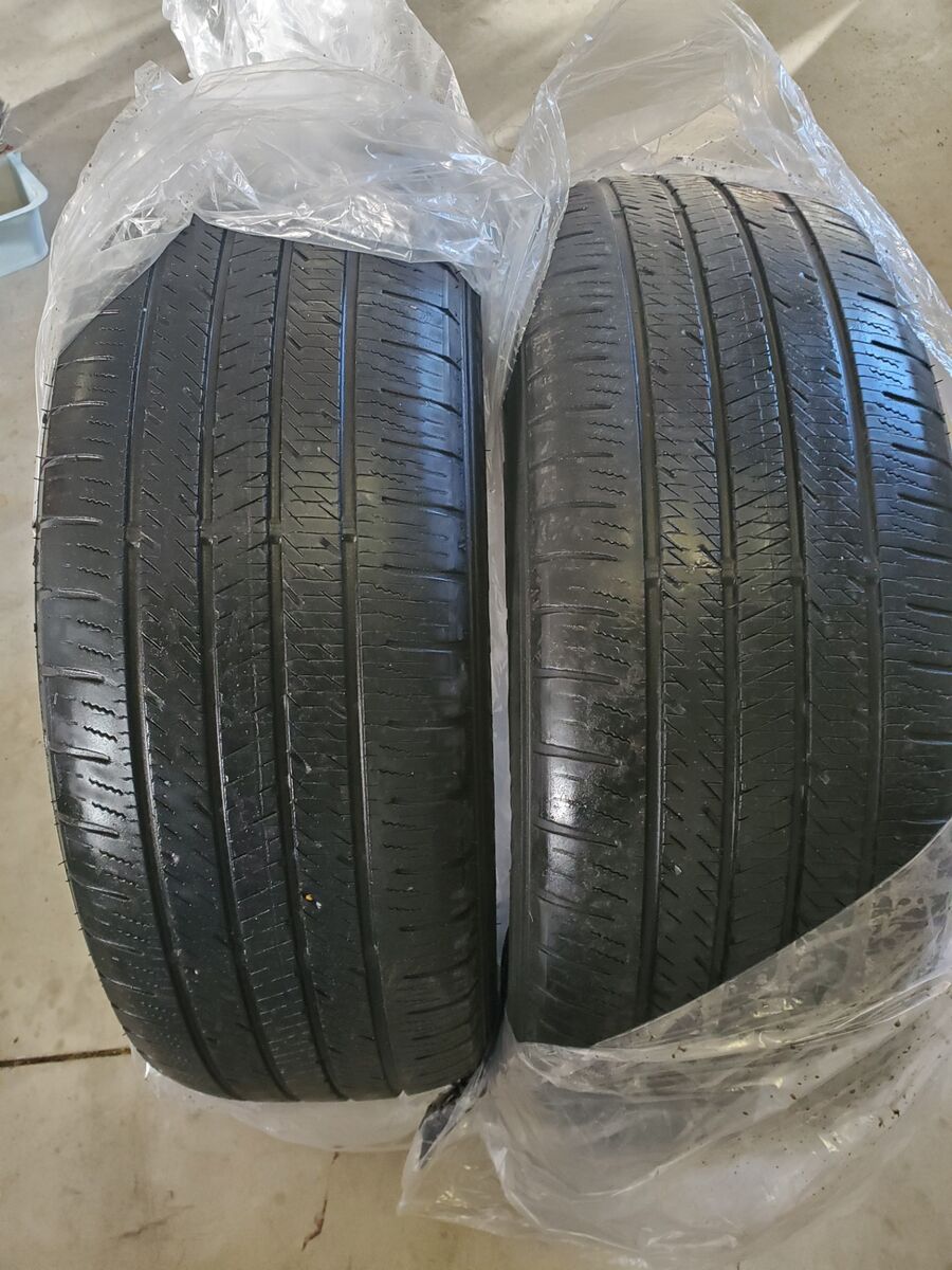 A pair of 225/60R17 tires