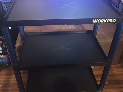 WORKPRO 3-Shelf Rolling Utility Cart