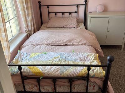 Twin metal bed frame AND mattress