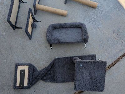 Wall-Mounted Cat Tree Shelves Set with Scratching Posts and Bed