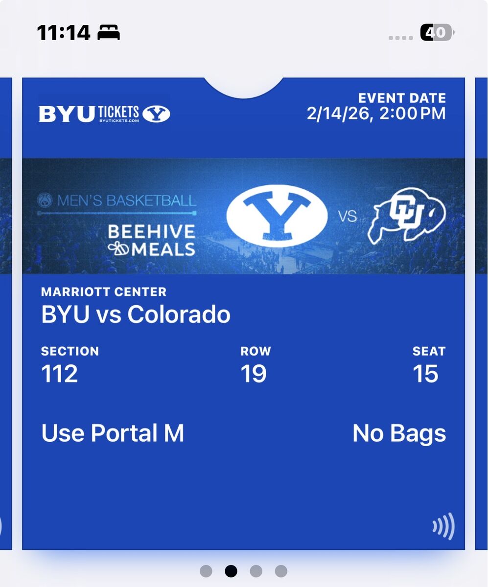 BYU vs Colorado Basketball tickets - Feb 14
