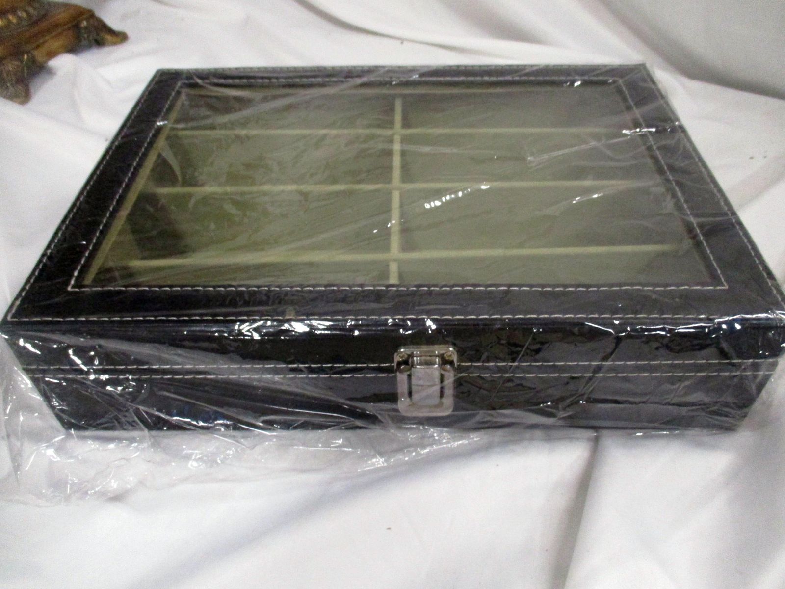 New FAUX LEATHER JEWELRY BOX SIZE 7X10 for rings, glasses, watches, jewelry Etc.