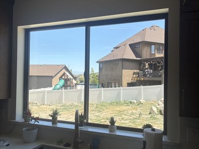 Black framed window