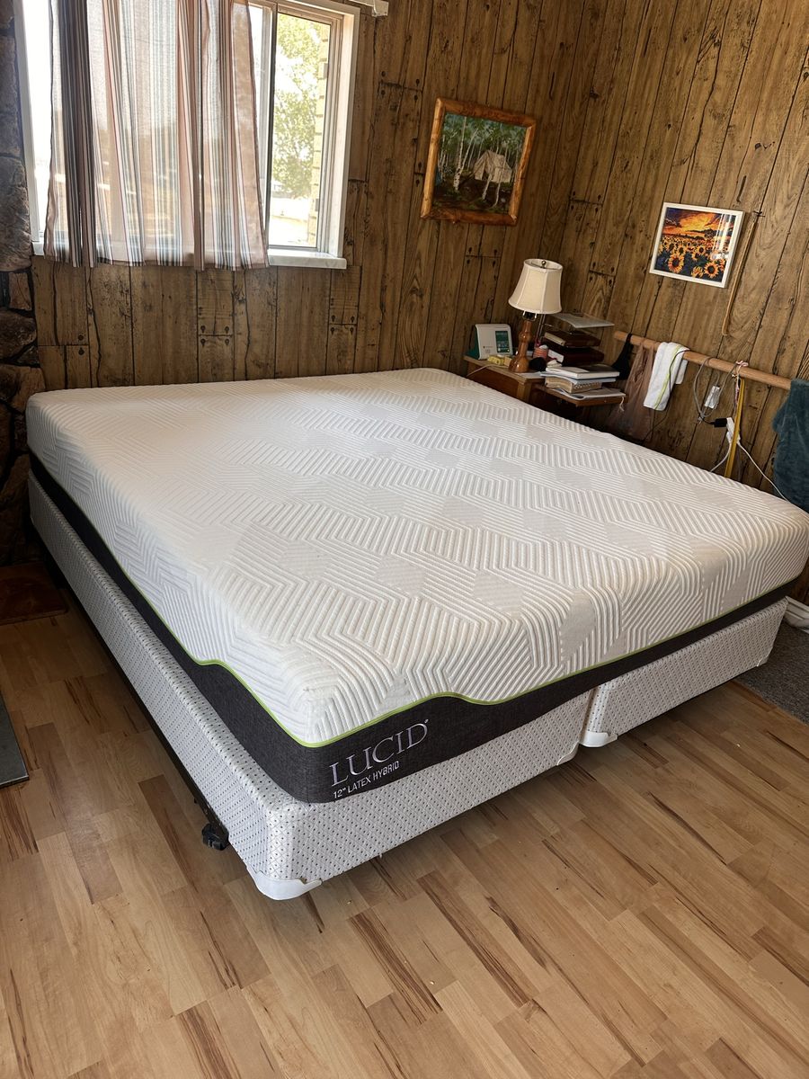 Lucid 12" Latex Hybrid Mattress - Cal King Size, Plush Comfort