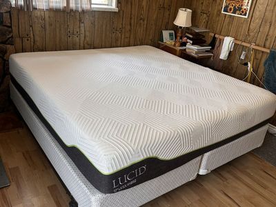 Lucid 12" Latex Hybrid Mattress - Cal King Size, Plush Comfort