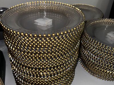 Gold Beaded Charger Plates
