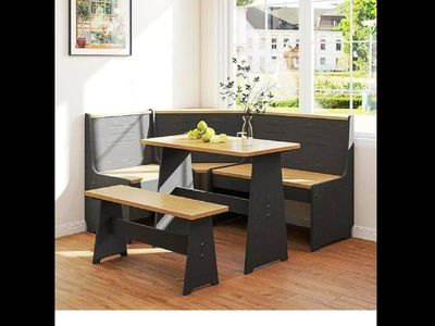 NEW- Breakfast Nook Dining Table Set