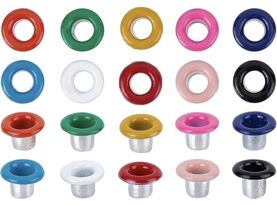 Hundreds of Craft eyelets in individual baggies