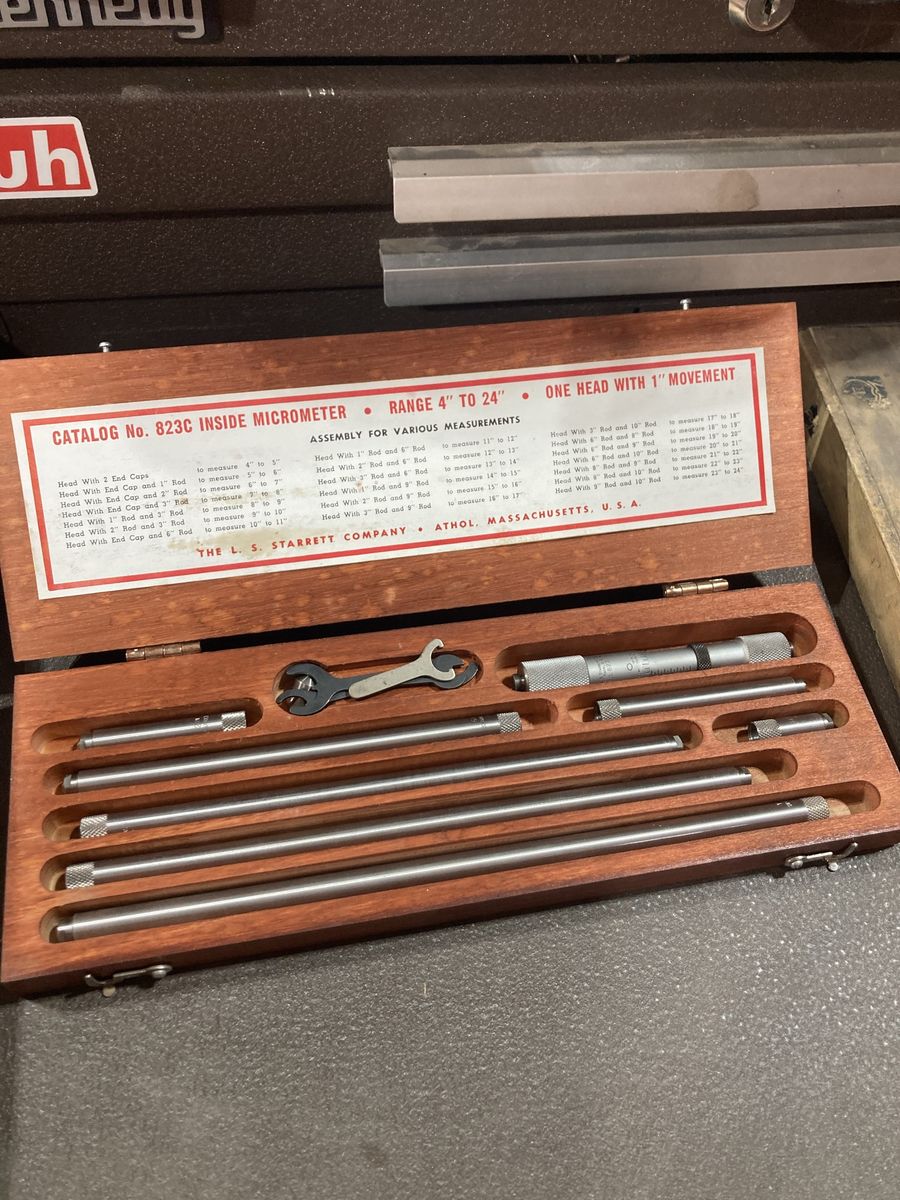 Starrett depth micrometer .001 0-8 No. 445