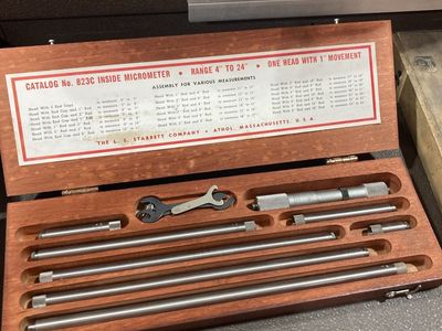 Starrett depth micrometer .001 0-8 No. 445