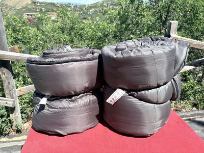 2x Unbranded Gray Adult Sleeping Bags - Compact & Lightweight for Camping/Outdoors. 25.00 for both