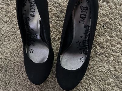 Black Suede High Heel Pumps Size 7