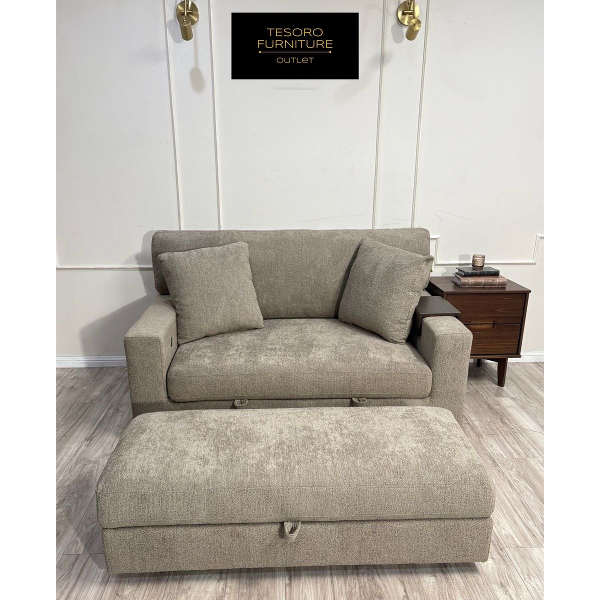 NEW GILROY OVERSIZED LOUNGER AND OTTOMAN