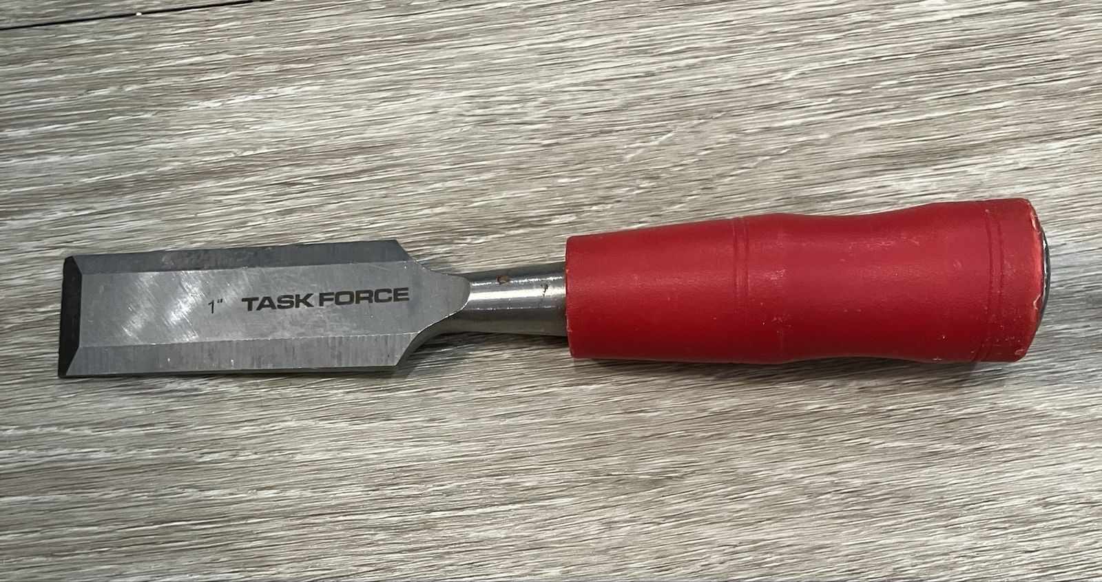 Task Force 1'' Wide Professional  Red Handle Bevel Edge Paring Chisel