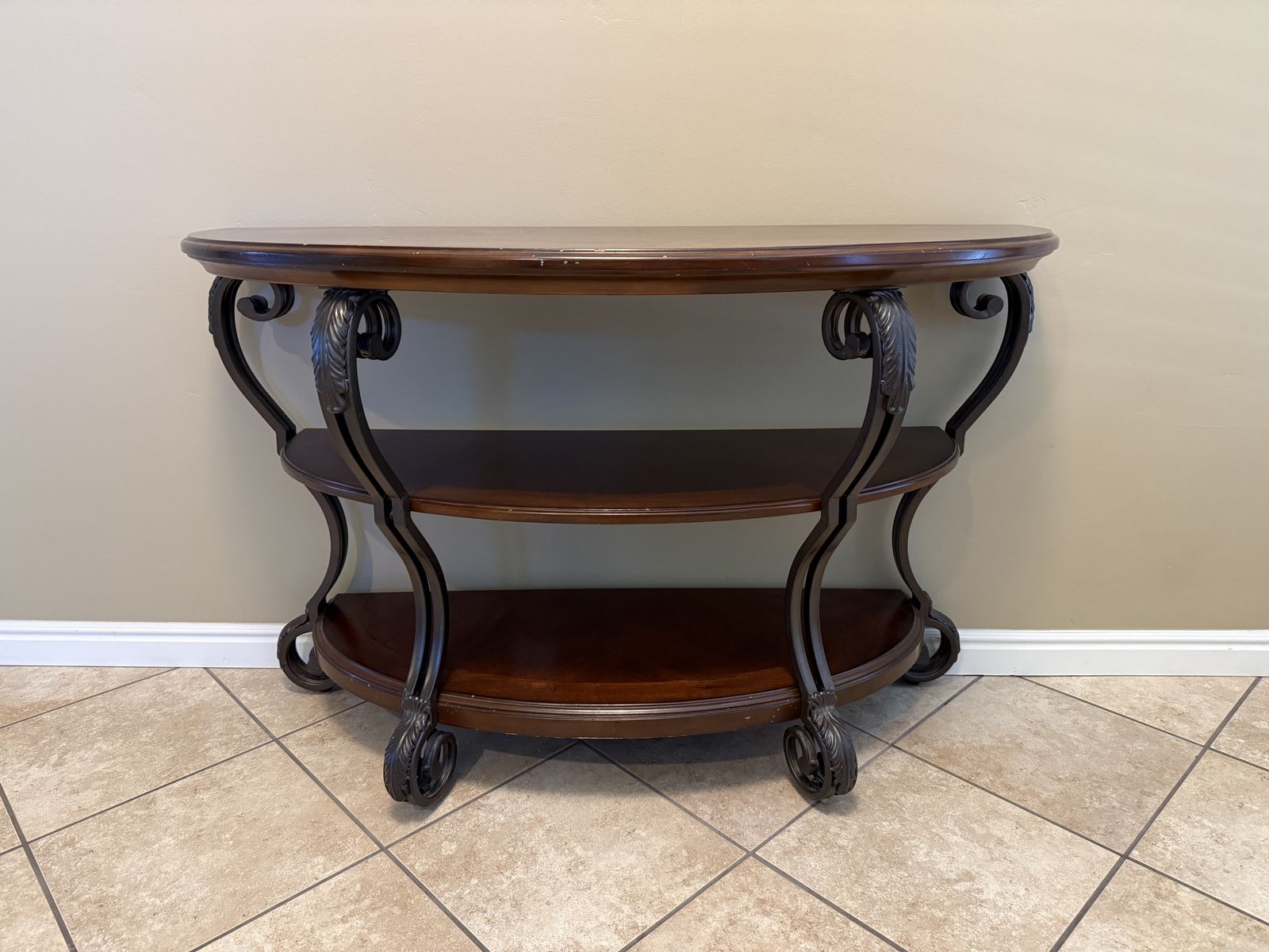 Elegant Half-Moon Sofa / Entry Console Table