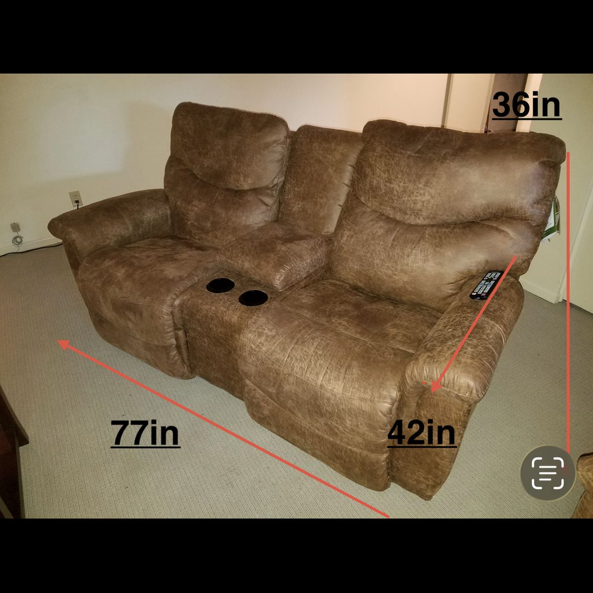 La-Z-Boy james leather match Recliner Loveseat