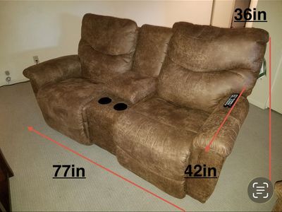La-Z-Boy james leather match Recliner Loveseat