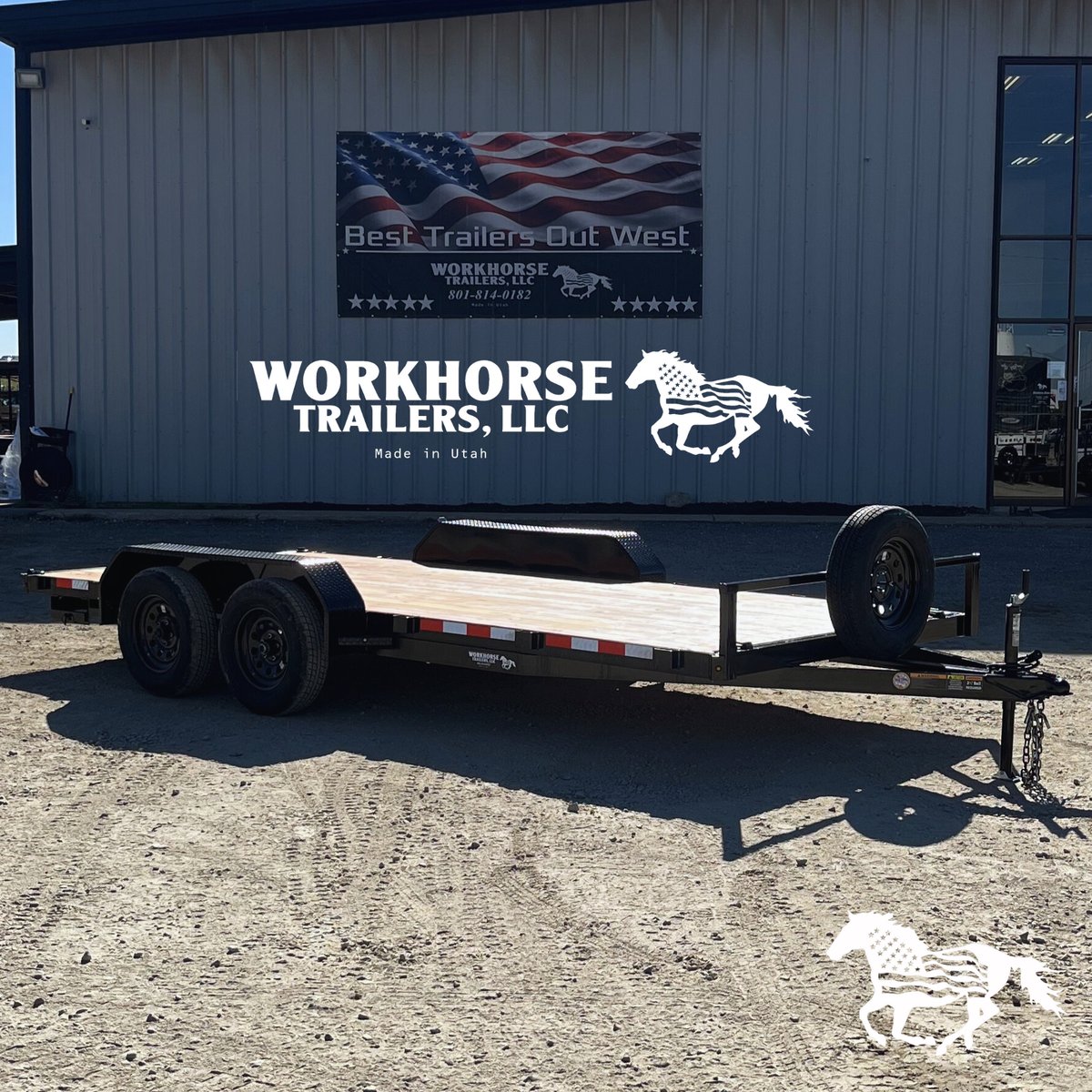 7x16 Tandem Car Hauler Value *SPARE TIRE INCLUDED*New 5ft Ramps