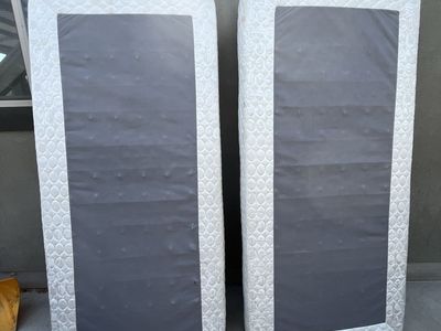 Twin XL Box Springs with Metal Bed Frame Set