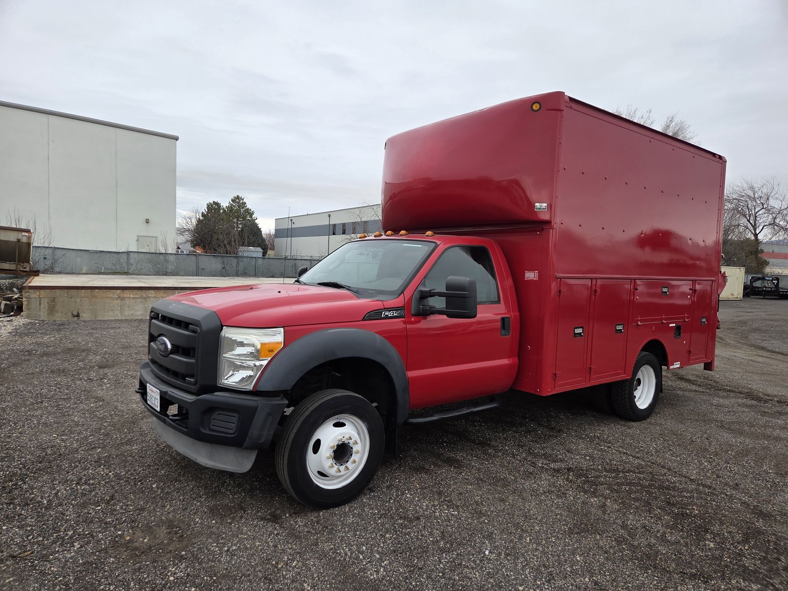 2014 Ford F450 Covered Utility Bed Truck, 2wd, Gas