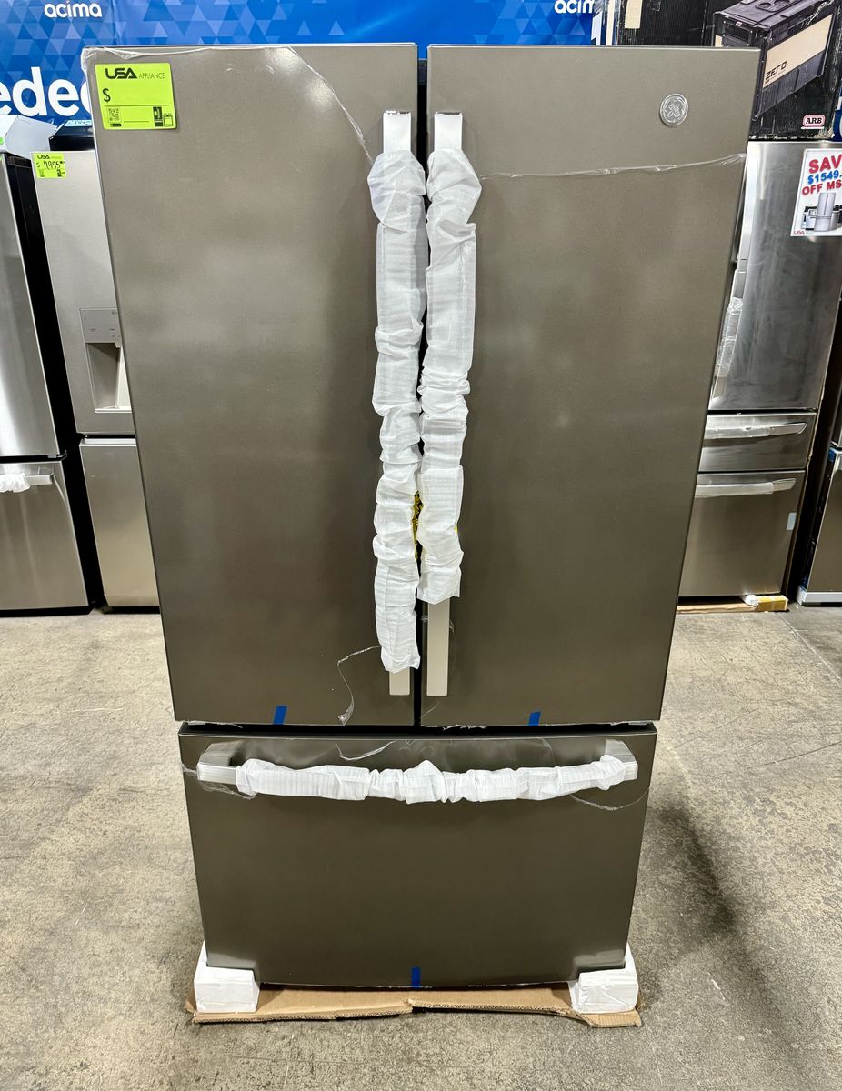 GE FRENCH DOOR REFRIGERATOR FINGERPRINT RESISTANT SLATE