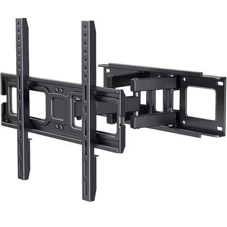 MountFTV Full Motion TV Wall Mount for 26-65 Inch TVs - Up to 110 lbs