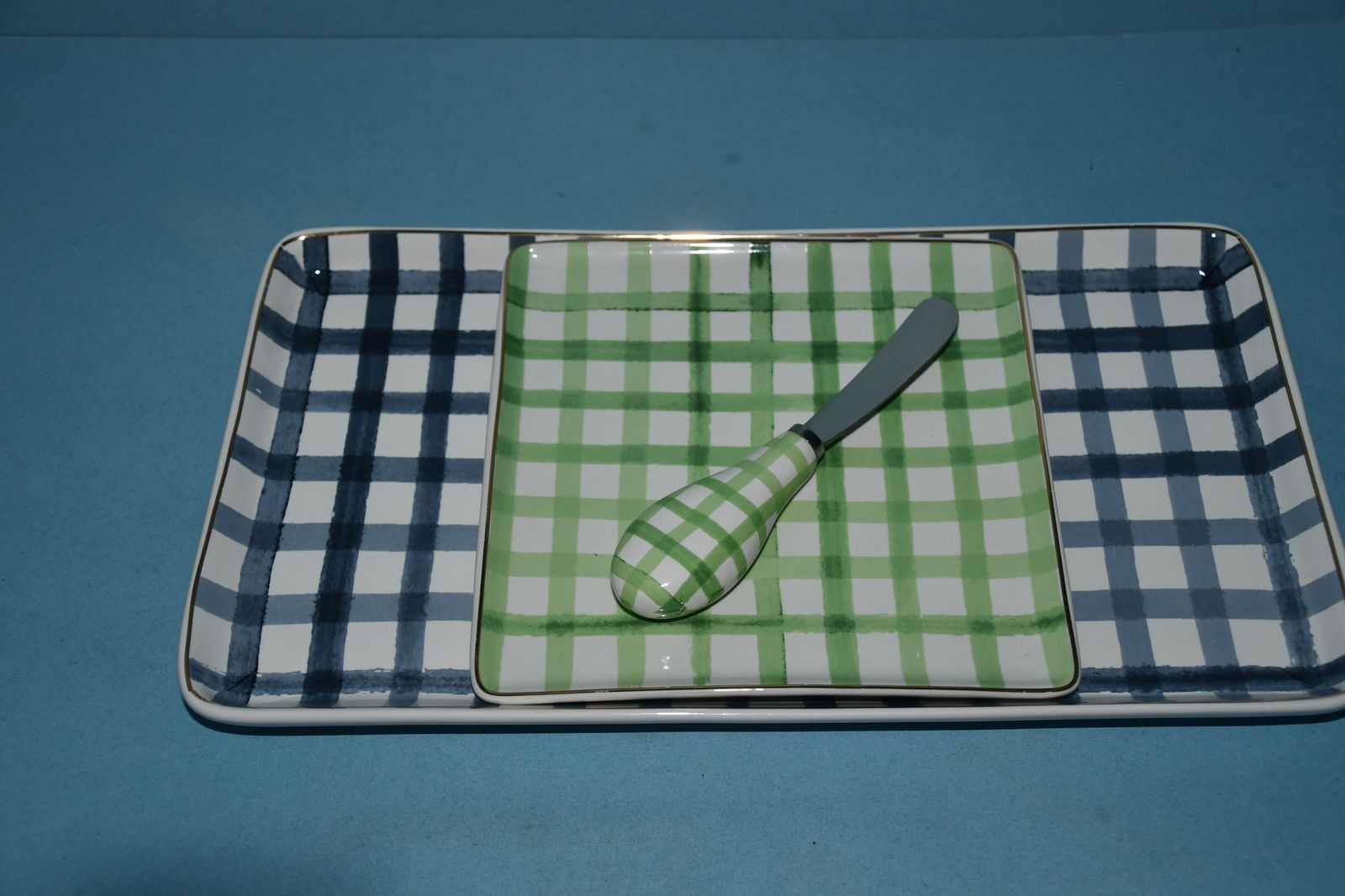 NEW 3 PIECE "PICINC" SERVING SET ~ HOBBY LOBBY ~ CERAMIC ~ NEVER USED ~ VERY NICE!