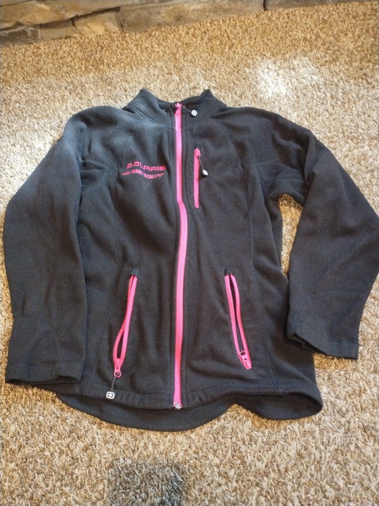 Polaris High Mark Recreation Women's Black and Pink Fleece Jacket Small