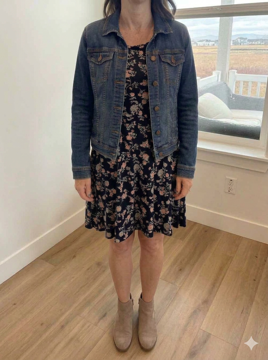 Title:  Flattering Karen Kane A-Line Floral Dress – Size Small