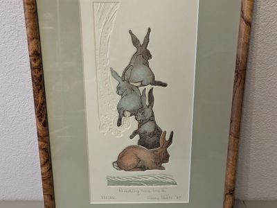 Receding Hare Line IV by artist Nancy Nemec 1987