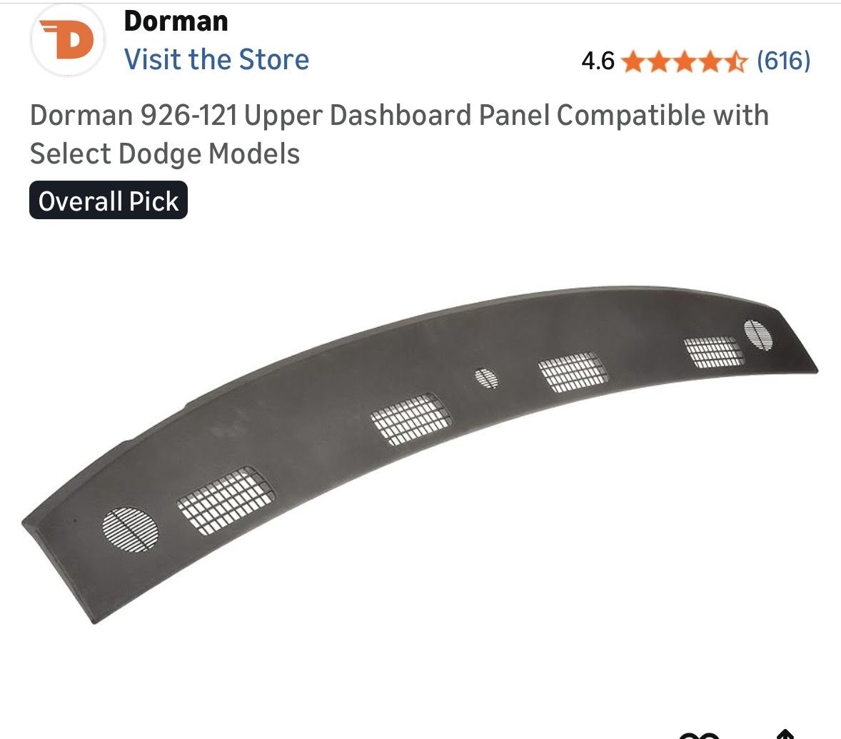 Dorman 926-121 Dodge Upper Dashboard