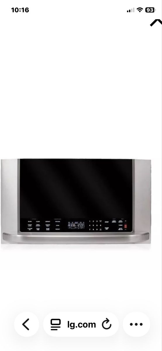 LG Over Range Microwave Oven With Easy-Up Door