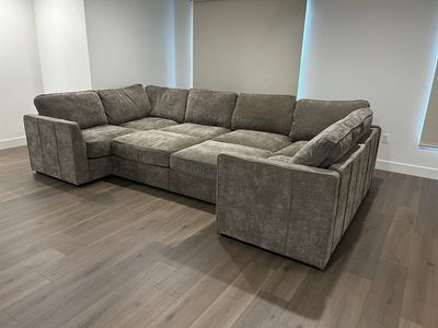 HUGE LoveSac Family Theater Sectional in Venetian Taupe