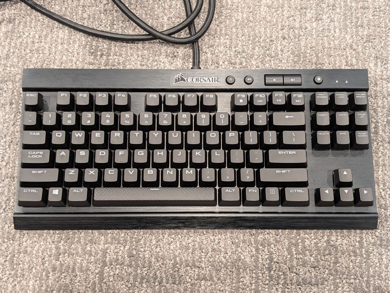Used Corsair Gaming K65 Lux Mechanical Keyboard, Cherry MX RGB Red