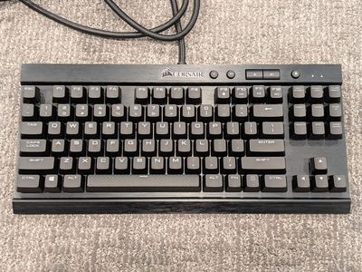 Used Corsair Gaming K65 Lux Mechanical Keyboard, Cherry MX RGB Red