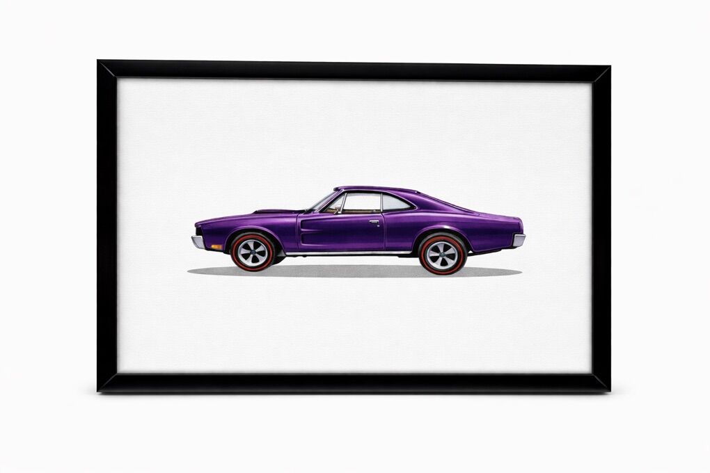 Hotwheels Inspired 11x16 Framed Art Custom Charger