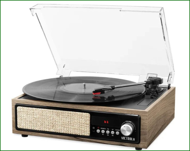 (New in Box) Victrola 3-in-1 Bluetooth Record Player - Farmhouse Walnut